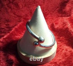 Vintage Sterling Silver Mexican Bypass Adjustable Hinge Bangle Bracelet 14.2g