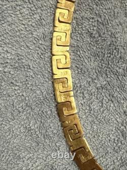 Vintage Sterling Silver Mexican Necklace Choker Necklace 925 Silver Gold Plated