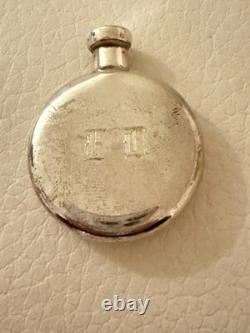 Vintage Sterling Silver Miniature Perfume Bottle W Screw Cap & Dipstick Applicat