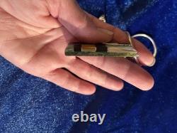 Vintage Sterling Silver Multi Stone Native American Pendant Necklace 22in