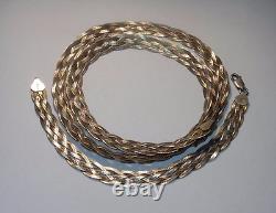 Vintage Sterling Silver Multistrand Braided Snake Italy Set Bracelet Necklace Vintage Sterling Silver Multistrand Braided Snake Italy Set Bracelet Necklace