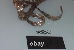 Vintage Sterling Silver Multistrand Braided Snake Italy Set Bracelet Necklace