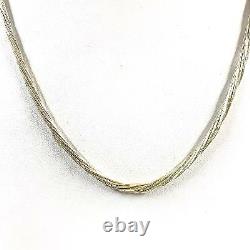 Vintage Sterling Silver Native American Liquid Silver Necklace 18 inches
