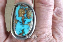 Vintage Sterling Silver Navajo Native American Large 1 5/8 Men's Ring Sz 9.75