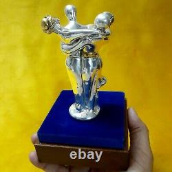 Vintage Sterling Silver Plated 925/Statue Small Four People Join Each Other Nice