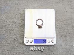 Vintage Sterling Silver Ring Glass Size 11 Round Modern Avant Garde Abstract