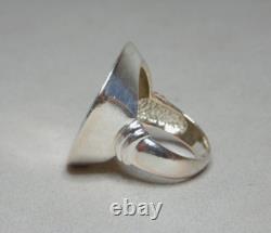 Vintage Sterling Silver Ring Set With A 1955 Australian Shilling 3253