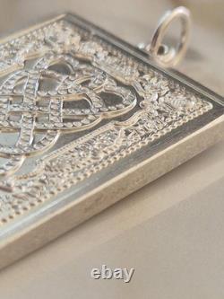 Vintage Sterling Silver St Valentine's Day Celtic Ignot Pendant 31.7g 1977