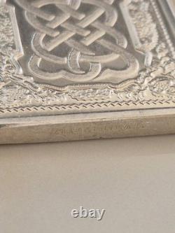 Vintage Sterling Silver St Valentine's Day Celtic Ignot Pendant 31.7g 1977