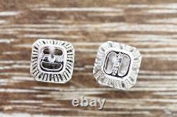 Vintage Sterling Silver Stud Earrings 925 Pretty Design Classic