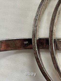 Vintage Sterling Silver Trinity Bangle Bracelet