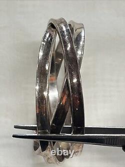 Vintage Sterling Silver Trinity Bangle Bracelet