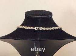 Vintage Sterling Silver Two Tone Rope Necklace 49.65 Grams 24 Long