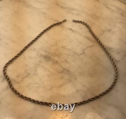 Vintage Sterling Silver Two Tone Rope Necklace 49.65 Grams 24 Long