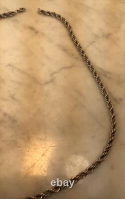 Vintage Sterling Silver Two Tone Rope Necklace 49.65 Grams 24 Long