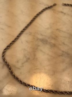 Vintage Sterling Silver Two Tone Rope Necklace 49.65 Grams 24 Long