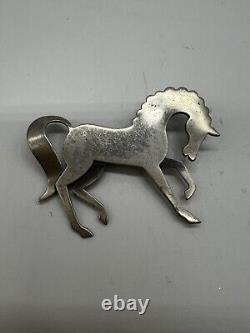 Vintage Sterling Silver Unicorn Brooch Very Rare Retired