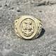 Vintage Sterling Silver United States Navy Military Ring. Size 9