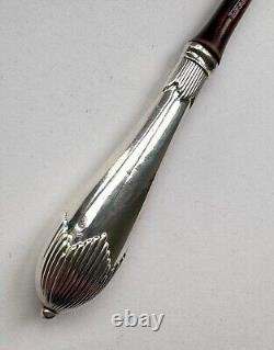 Vintage Sterling Silver Wood Serving Fork