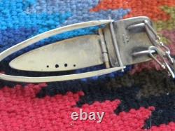 Vintage Sterling silver pink stone pendant and necklace, abstract metals 21 +