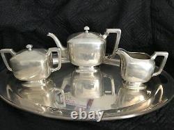 Vintage Stunning Wm Wise & Son Sterling Silver Tea Set No Monogram