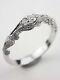 Vintage Style 1ct Round Simulated Art Deco Wedding 925 Sterling Silver Band Ring