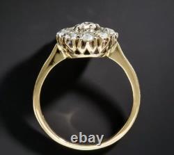 Vintage Style Art Deco 3.60 Ct White Diamond Wedding Ring 14K Yellow Gold FN