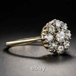 Vintage Style Art Deco 3.60 Ct White Diamond Wedding Ring 14K Yellow Gold FN