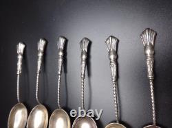 Vintage T. H. Hazlewood & Co Sterling Silver Set Of Six Spoons Birmingham England