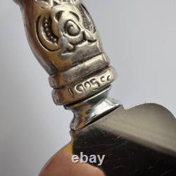 Vintage Tableware Sterling Silver 925 Handle Food Stainless Steel