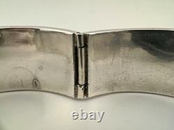 Vintage Taxco Mexican Sterling Silver Cuff Bracelet 72.4g