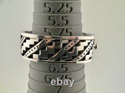 Vintage Taxco Mexican Sterling Silver Cuff Bracelet 72.4g