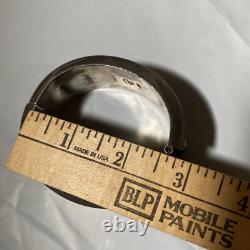 Vintage Taxco Mexico FHV 925 Sterling Silver Ball Bead Clamper Bangle 74g