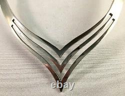 Vintage Taxco Mexico Sterling Silver Pointed Collar or Choker Necklace 3.05 Oz