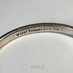 Vintage Tiffany & Co 925 Sterling Silver 1837 Bangle Bracelet- 1997