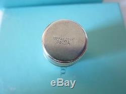 Vintage Tiffany & Co. Sterling Silver Barrel Pill Box