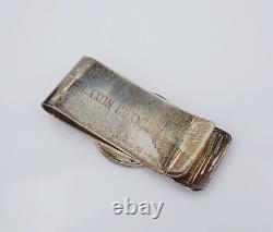 Vintage Tiffany & Co Sterling Silver Dollar Coin Money Clip Exxon Chemical M1766