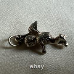 Vintage Tiffany & Co. Sterling Silver Small Cherub Angel Charm Pendant