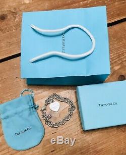 Vintage Tiffany Silver 925 Heart Tag Bracelet 100% Genuine USED (RSP £320 New)