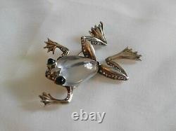 Vintage Trifari Jelly Belly Frog Brooch 1943 Alfred Philippe Sterling 135172 Pat
