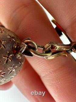 Vintage Turler Watch Globe Ball Pendant Brooch Sterling Silver Incabloc Swiss