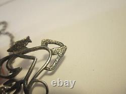 Vintage UNOAERRE 925 ITALY Mariner Link Anchor Chain Necklace & STERLING Pendant