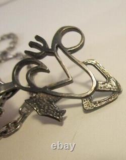 Vintage UNOAERRE 925 ITALY Mariner Link Anchor Chain Necklace & STERLING Pendant