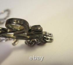 Vintage UNOAERRE 925 ITALY Mariner Link Anchor Chain Necklace & STERLING Pendant