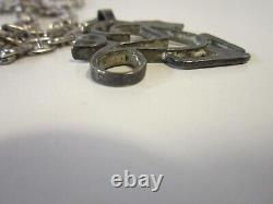 Vintage UNOAERRE 925 ITALY Mariner Link Anchor Chain Necklace & STERLING Pendant