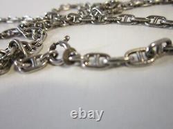 Vintage UNOAERRE 925 ITALY Mariner Link Anchor Chain Necklace & STERLING Pendant