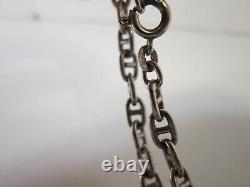 Vintage UNOAERRE 925 ITALY Mariner Link Anchor Chain Necklace & STERLING Pendant