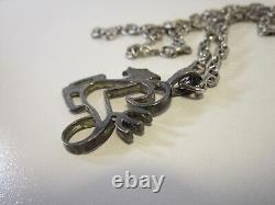 Vintage UNOAERRE 925 ITALY Mariner Link Anchor Chain Necklace & STERLING Pendant