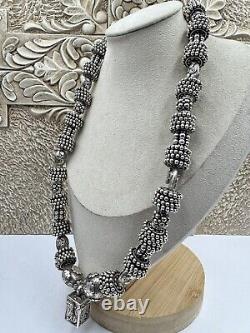 Vintage Unique Balinese Bali 274g Sterling Silver Ball Bead Necklace 20