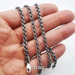 Vintage Unisex Statement Jewelry Chain 925 Sterling Silver Signature 21.09 gram